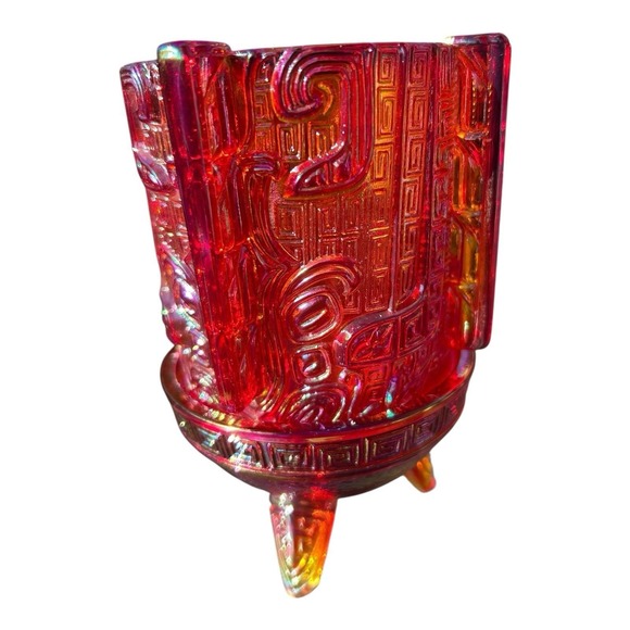 Fenton Chou Ting Fairy Lamp Ruby Red Color Ceremonial light